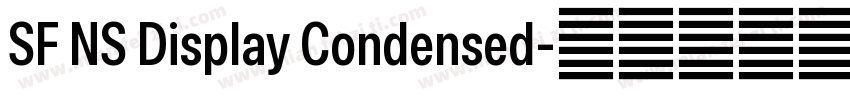 SF NS Display Condensed字体转换